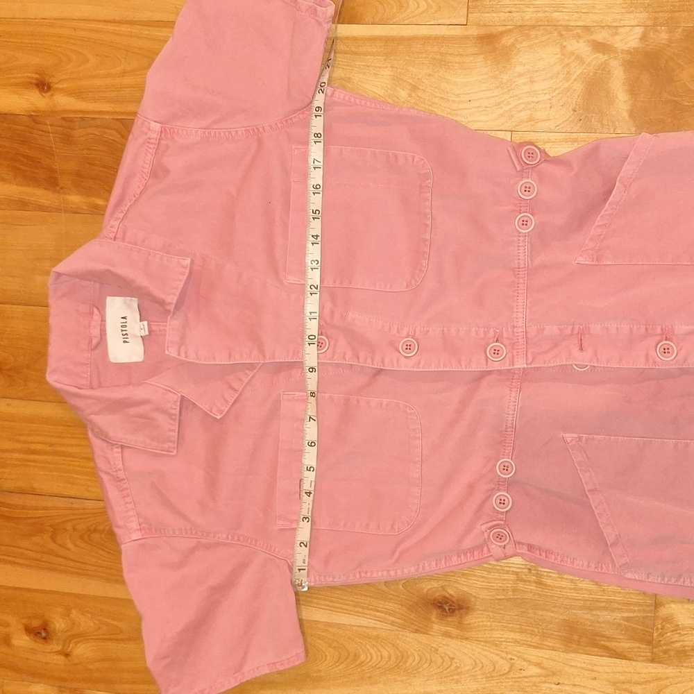 NWOT Pistola Bubblegum Pink Short Sleeve Utility Jumpsuit Size Small 100% Cotton - Picture 5 of 11